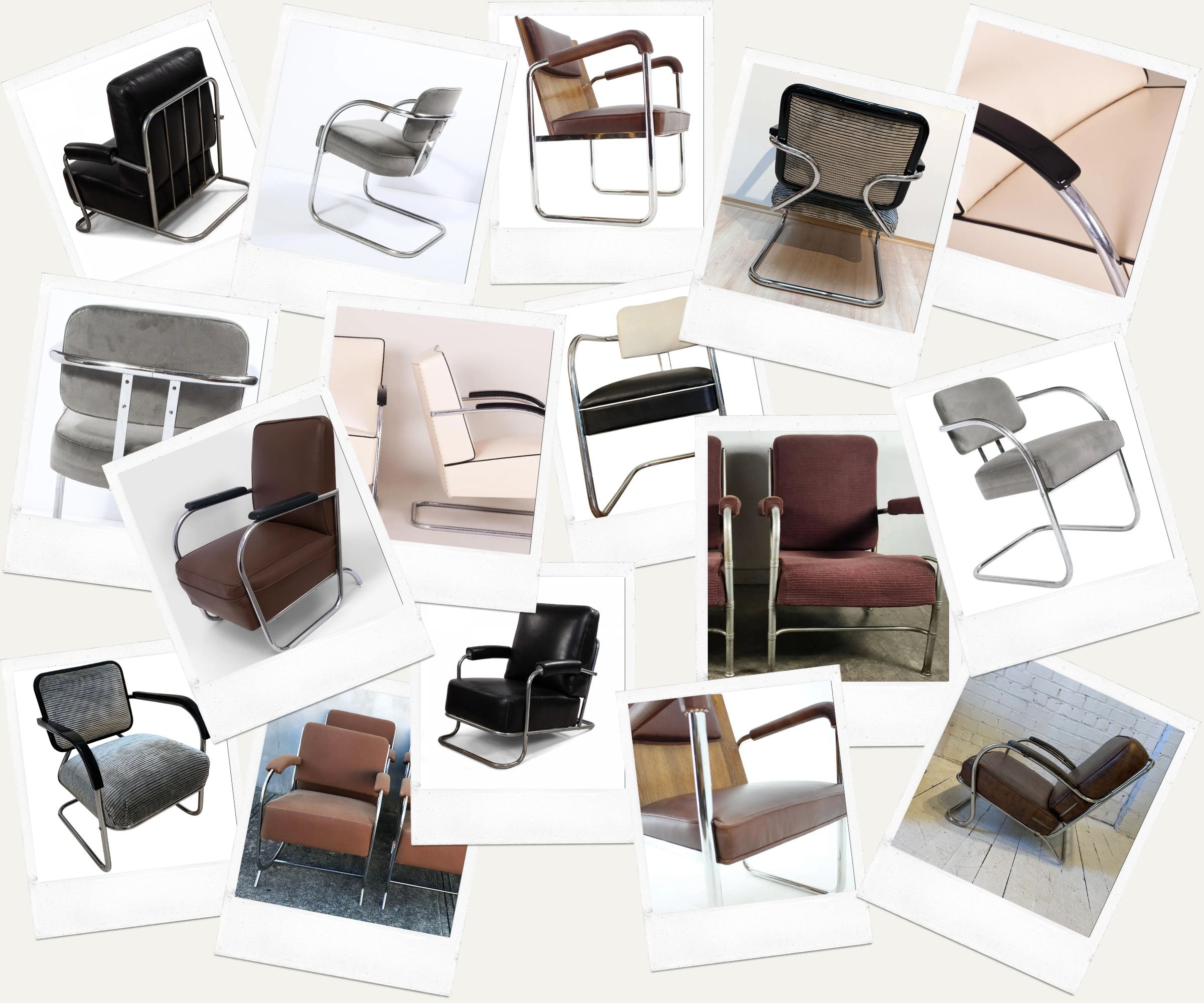 Tubular Leather & Metal Chairs