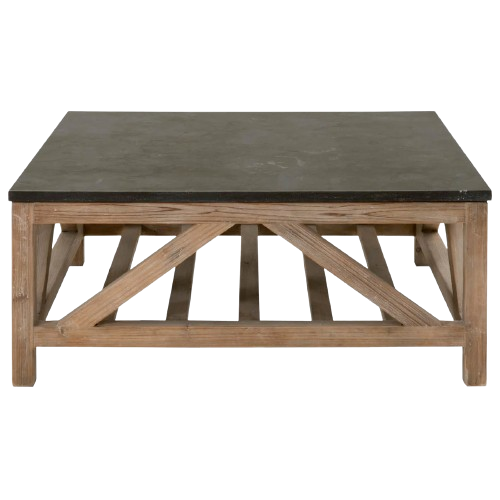 Blue Stone Square Coffee Table