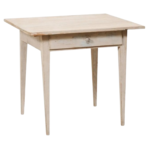 Swedish Period Gustavian Occasional Table with Drawer