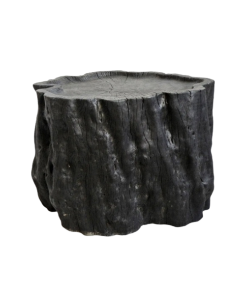 Burnt Ebony Lychee Stump Table