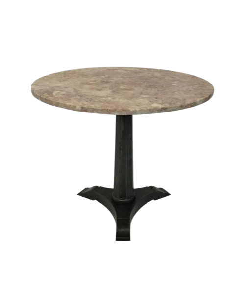 Art Deco Round Pink Marble Bistro Table