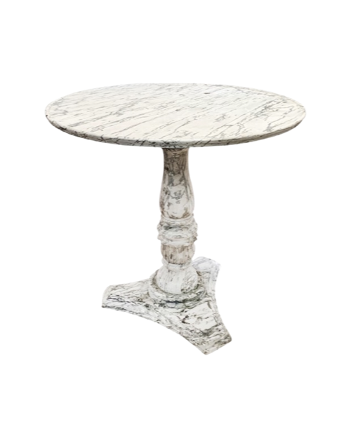 French Carved Marble Bistro Table