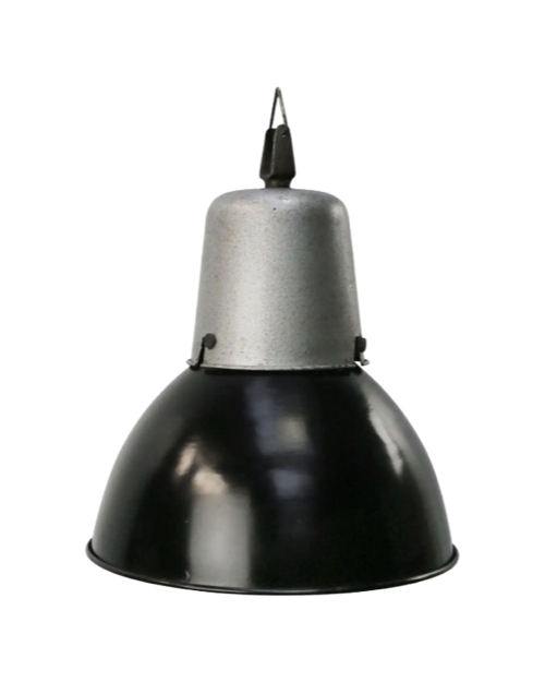 Enamel Vintage Industrial Pendant Lights By Mazda