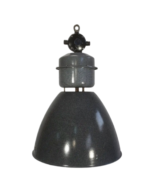 Oversized Czech Industrial Factory Pendant Light
