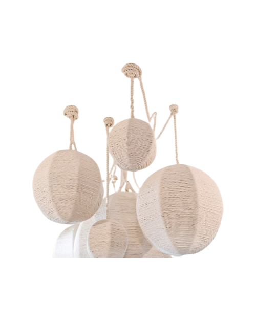 Rope Wrapped Globes Pendant