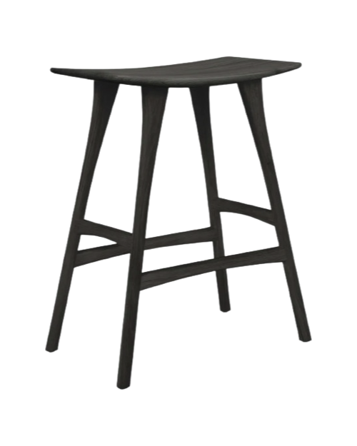 Oak Osso Black Counter Stool