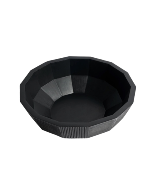Black Mahogany Striped Bowl