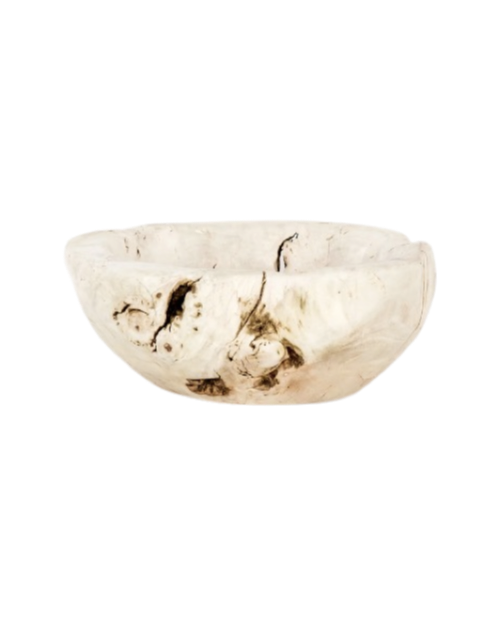 Reclaimed Wood Bowl In Ivory