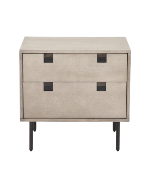 Carly Two Drawer Nightstand