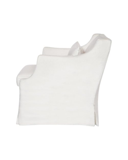 Amalia White Slipcovered Arm Chair