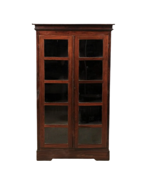 Rosewood Cabinet With Glass Panel Doors