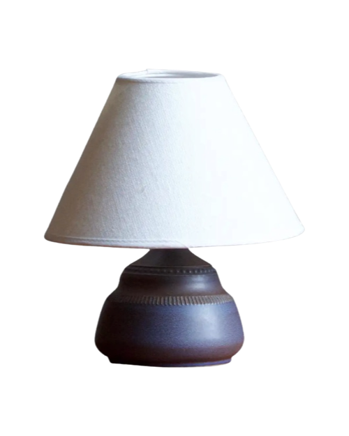 Blue Glazed Stoneware Table Lamp