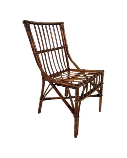 Rattan & Twig Dining Chairs, Set of 6