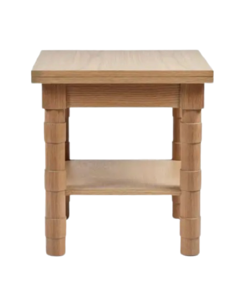 Transitional Oak Side Table