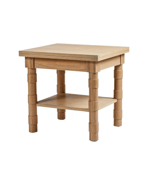 Transitional Oak Side Table