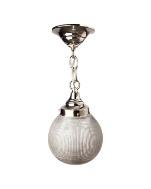 Holophane Glass Ball Pendant