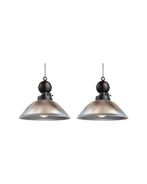 Holophane Glass Gas Lamp Pendant