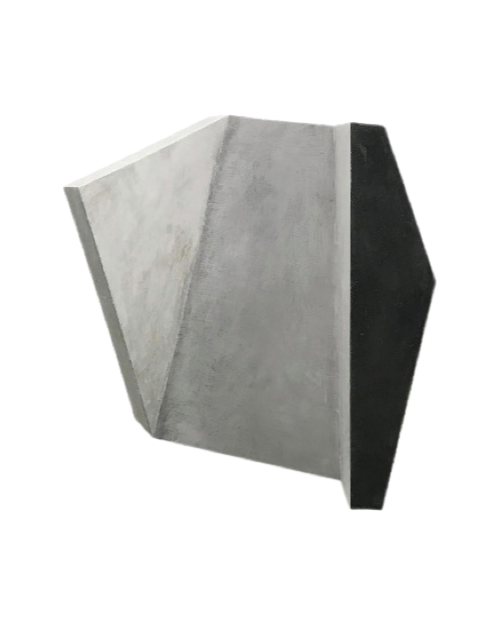 Abstract Minimalist Light Grey Wall Sculpture