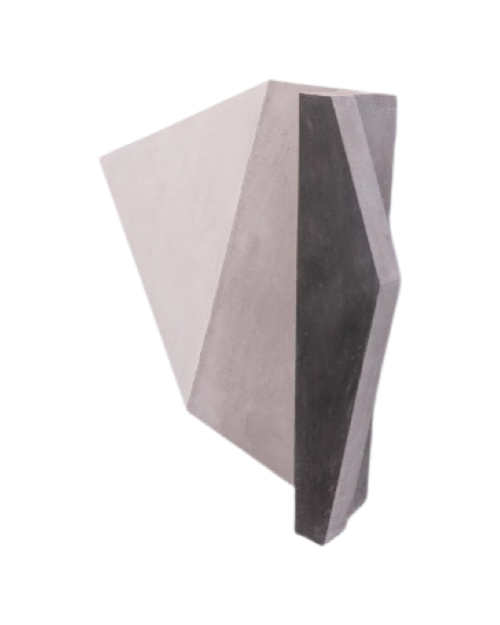 Abstract Minimalist Light Grey Wall Sculpture