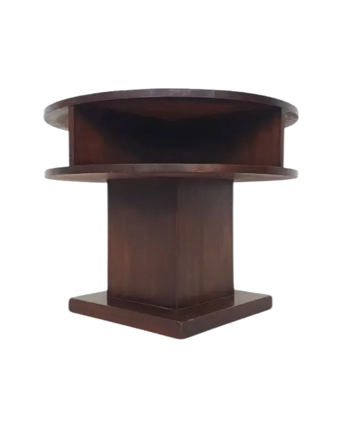 Art Deco Round Mahogany Side Table