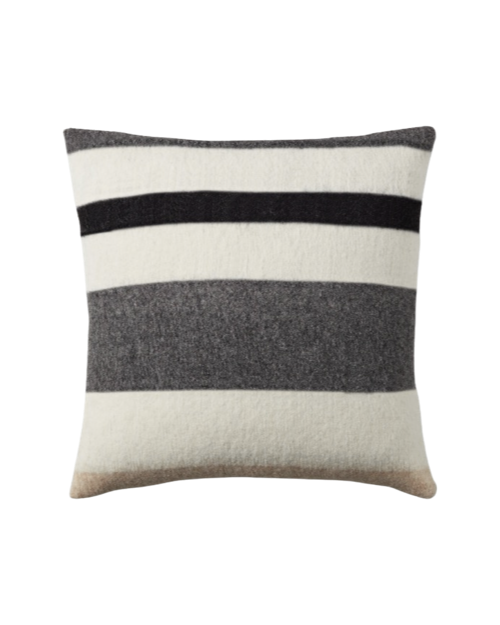 Italian Boiled Wool Stripe Pillow Cover