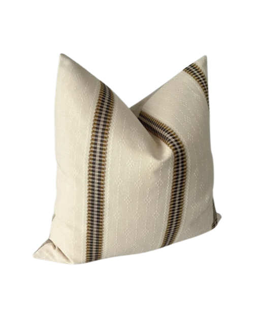 Ivory Stripe Pillow Cover