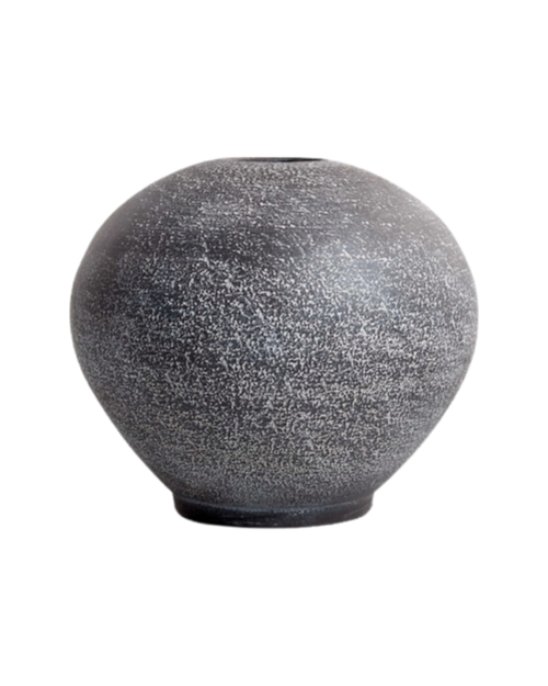 Ophelia Matte Black Round Vase