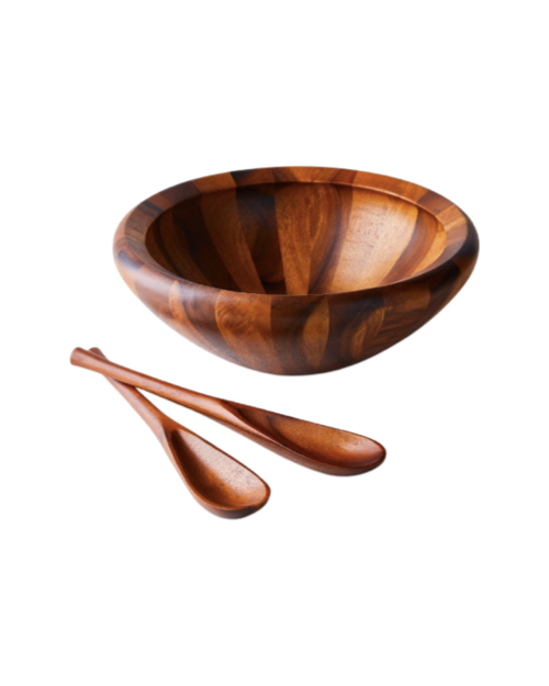 Dansk Wood Salad Bowl Set