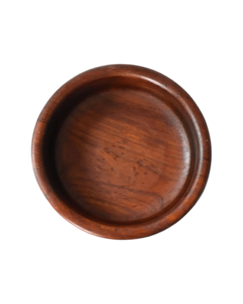Vintage Turned Wood Salad Bowl
