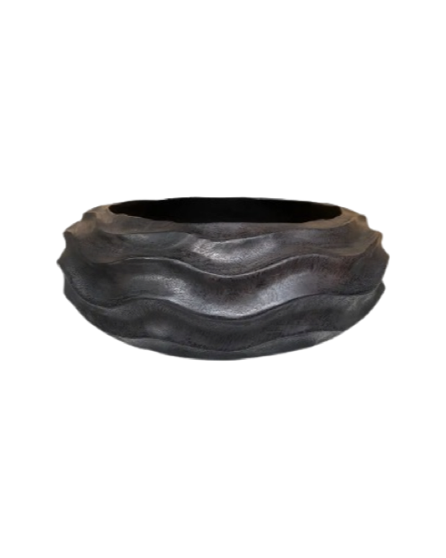 Mango Wood Bowl With Burnt Finish
