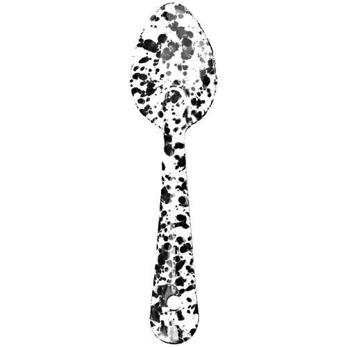 Small Spoon Black Marble