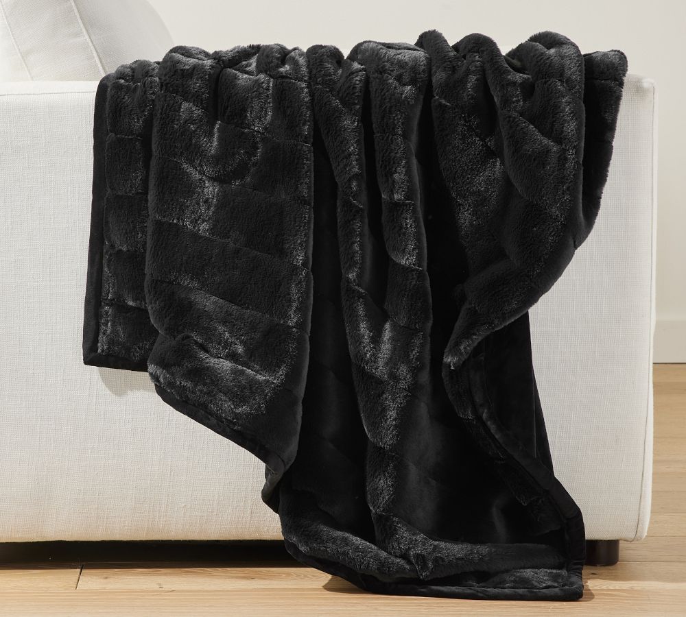 Faux Fur Channel Throw