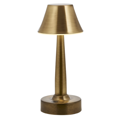 Antique Brass Cordless Table Lamp