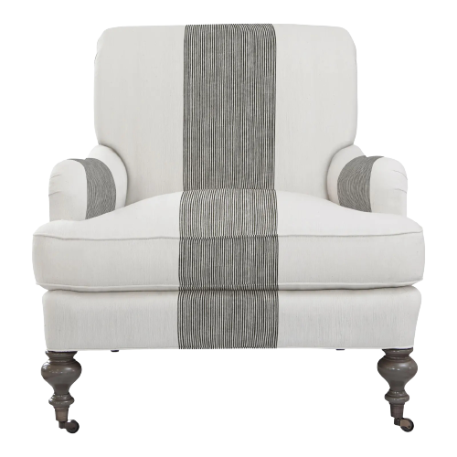 Chatsworth Chair in Grey Pinstripe