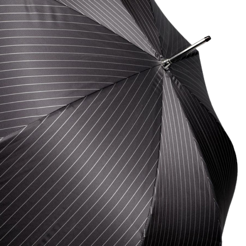 Sterling Silver Handled Striped Umbrella