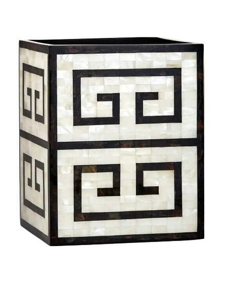Greek Key Wastebasket