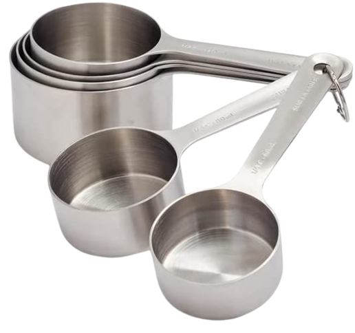 Stainless Steel Measuring Cups, Set of 6