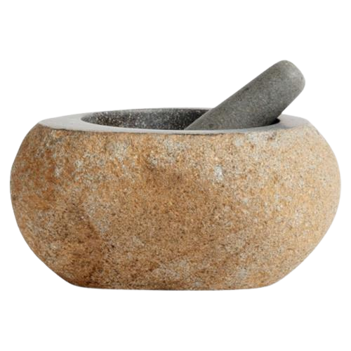 Emily Industrial Loft Brown Riverstone Mortar and Pestle