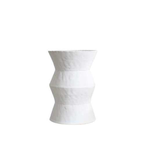 White Zig Zag Cylinder