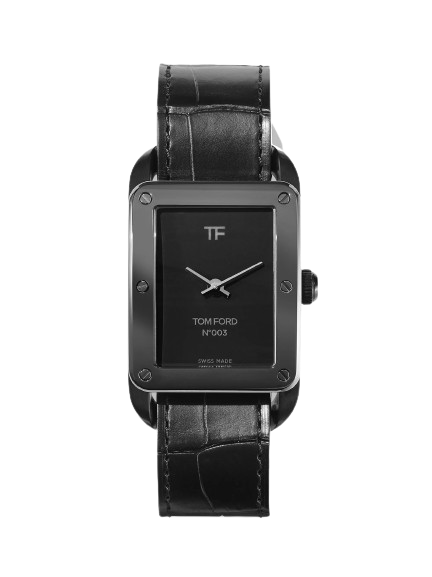 Tom Ford Stainless Steel & Alligator Strap Watch