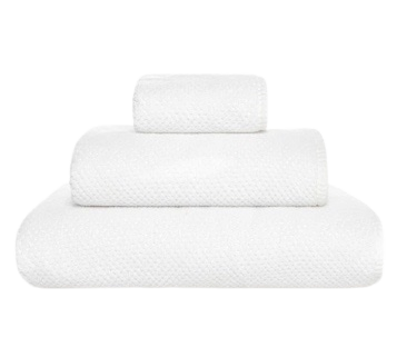 White Bee Waffle Bath Towel