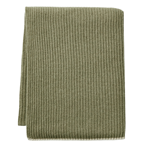 Eco-Friendly Contrast Edge Cashmere Knit Throw