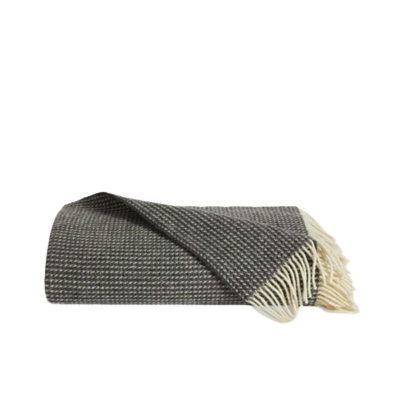 Honeycomb Wool Throw Blanket