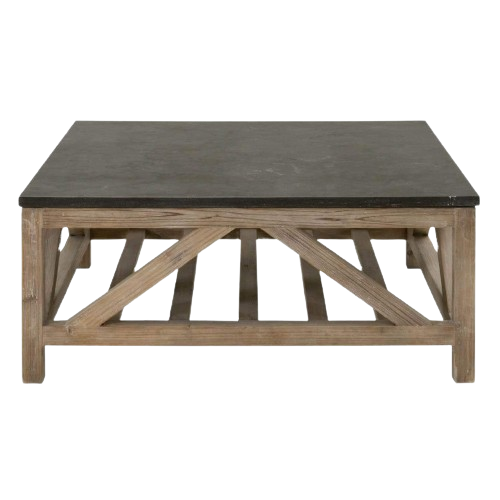 Blue Stone Square Coffee Table