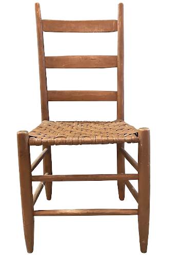 Antique Woven Reed Seat Chair