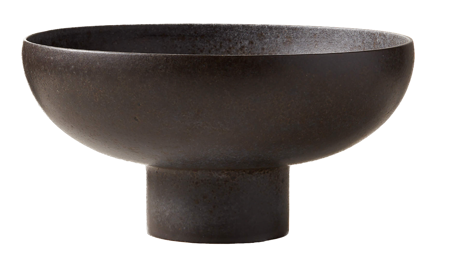 Black Ceramic Pedestal Bowl