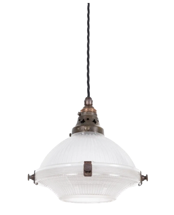 Antique Prismatic Glass Pendant Light