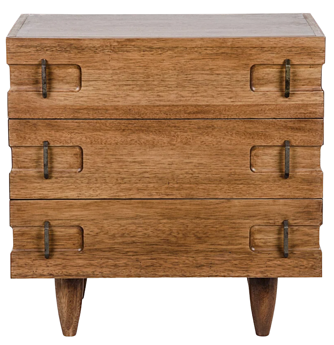 Noir David Solid Wood End Table