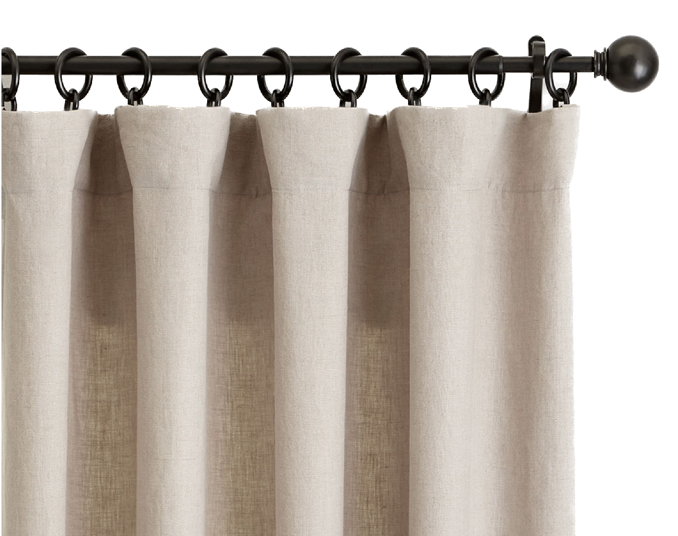Custom Belgian Flax Linen Curtain