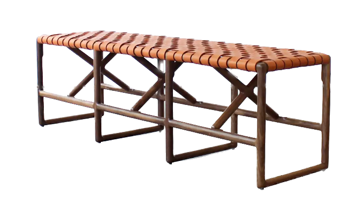 Montgomery Woven Leather Bench